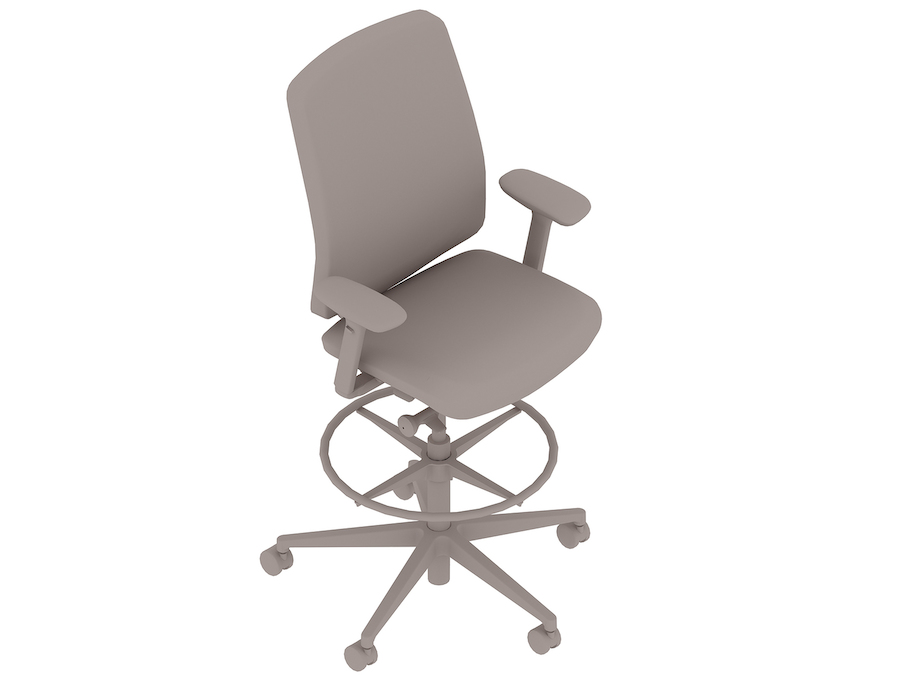 A generic rendering - Verus Stool–Upholstered Back
