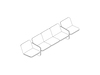 A line drawing - Wilkes Modular Sofa Group–5 Seat