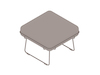 A generic rendering - Wireframe Ottoman