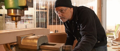 Product designer Brian Alexander at work in his studio.