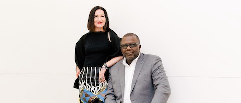 Product designers Ayse Birsel and Bibi Seck.