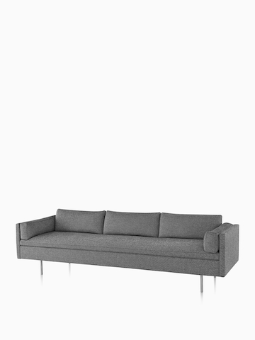 Gray Bolster Sofa. Select to go to the Bolster Sofa Group product page.