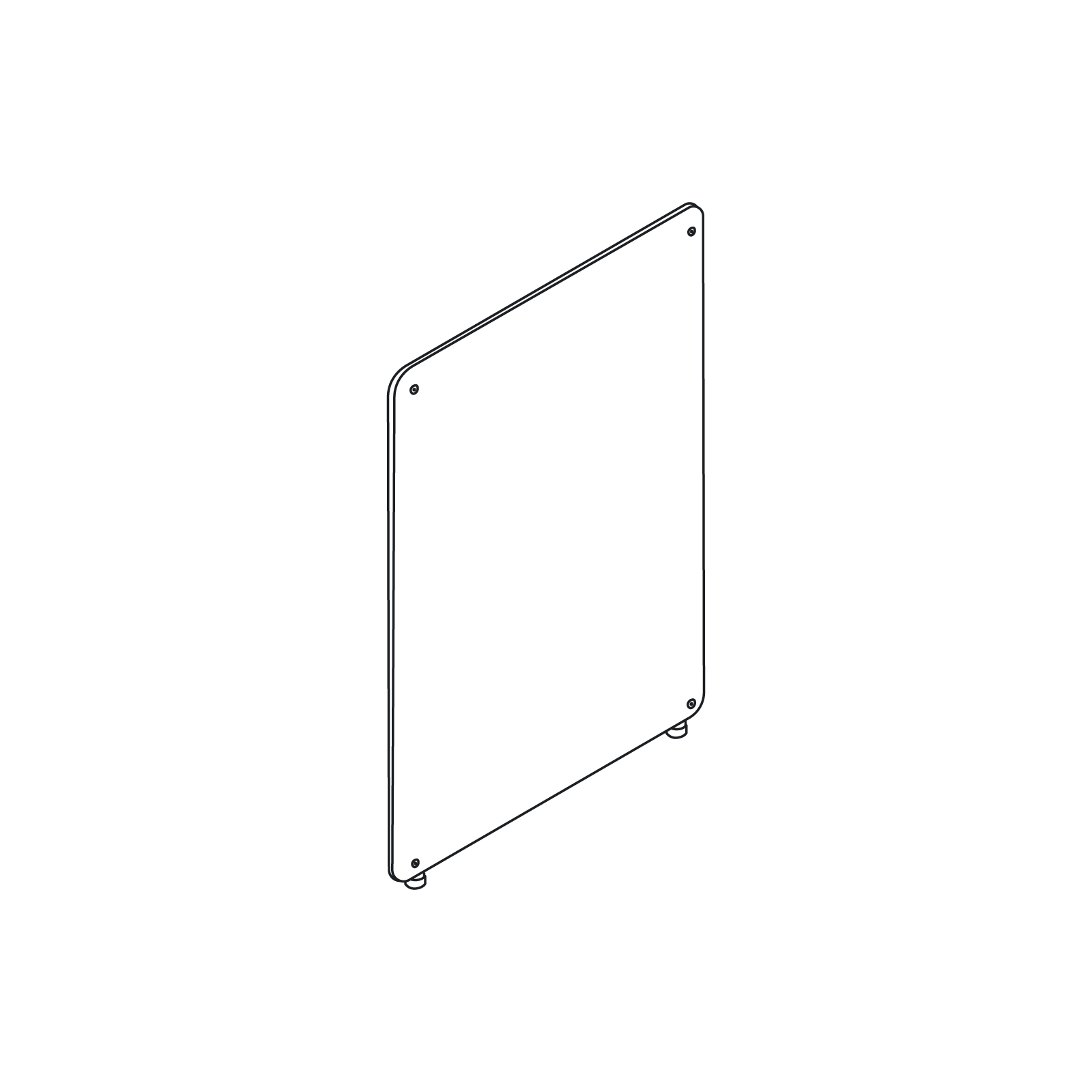Eine Zeichnung - Bound Galerietrennwand – Layout Studio – einseitig