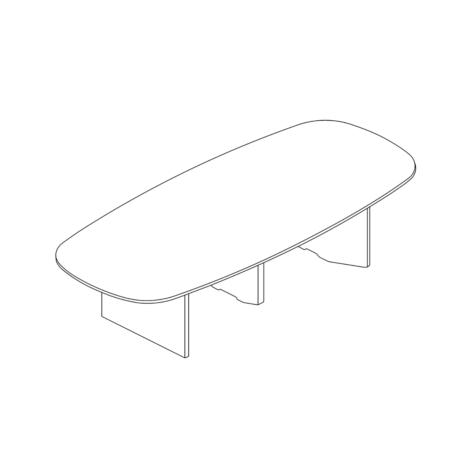 Byne Meeting Table – Boat Shape