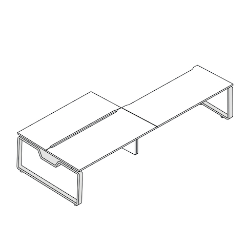 A line drawing of Byne System with asymmetric Arras legs.