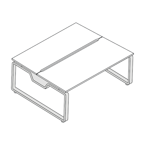 A line drawing of Byne System with back-to-back Arras legs.