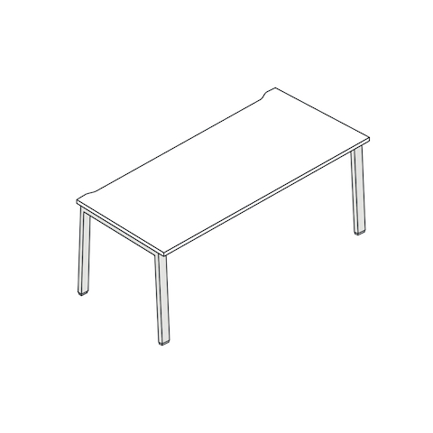 A line drawing of Byne System with single-sided Layout legs.