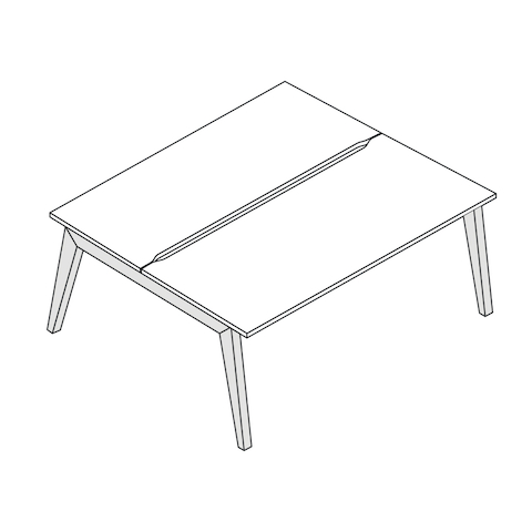 A line drawing of Byne System with back-to-back Sylvain legs.
