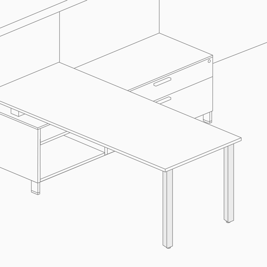 A line drawing of Canvas Channel's post leg support.