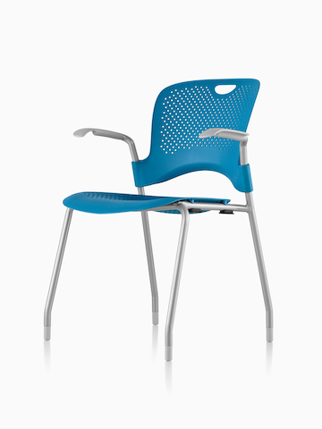 Blue Caper Stacking Chair. Select to go to the Caper Stacking Chair product page. 