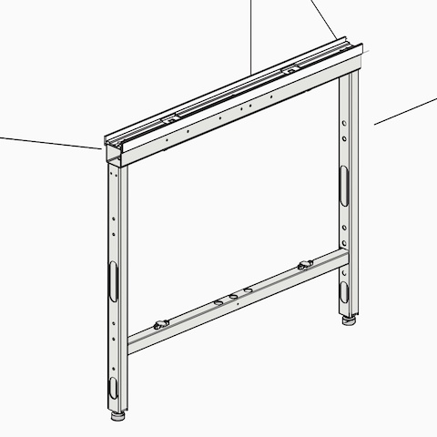 A line drawing of a Catena Office Landscape frame.