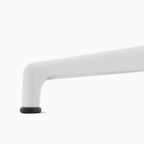 A close up view of a glide on a Civic Table base.