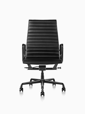 Black Eames Aluminum Group Chair.