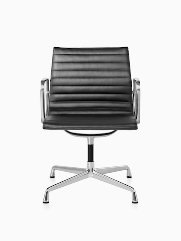 Black Eames Aluminum Group Chair.