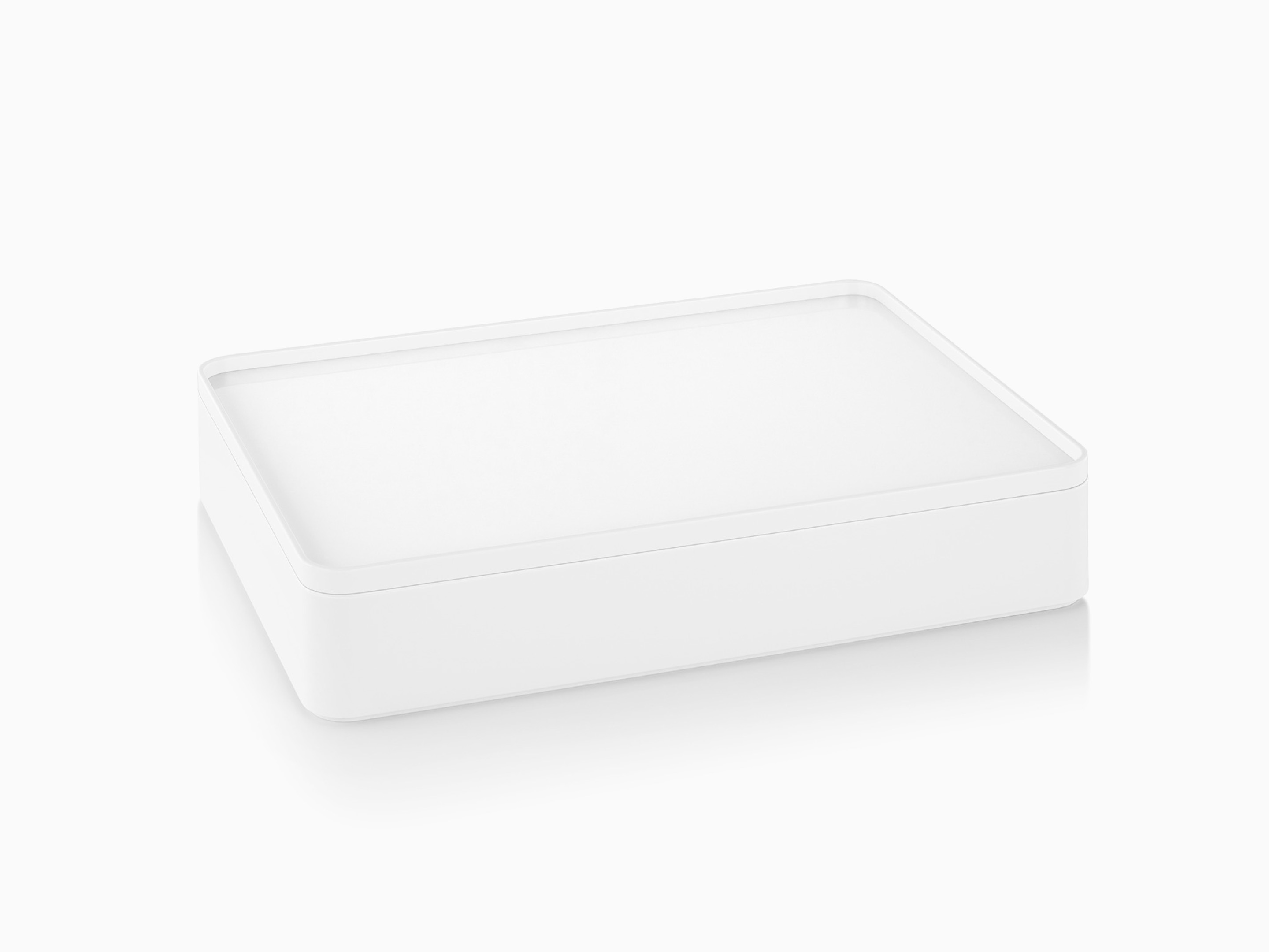 A white Formwork Short Bin with a lid.