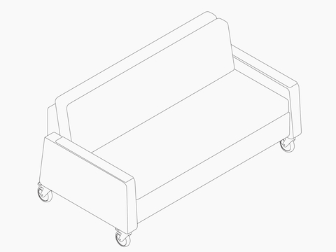 A line drawing of Gemma Flop Sofa.