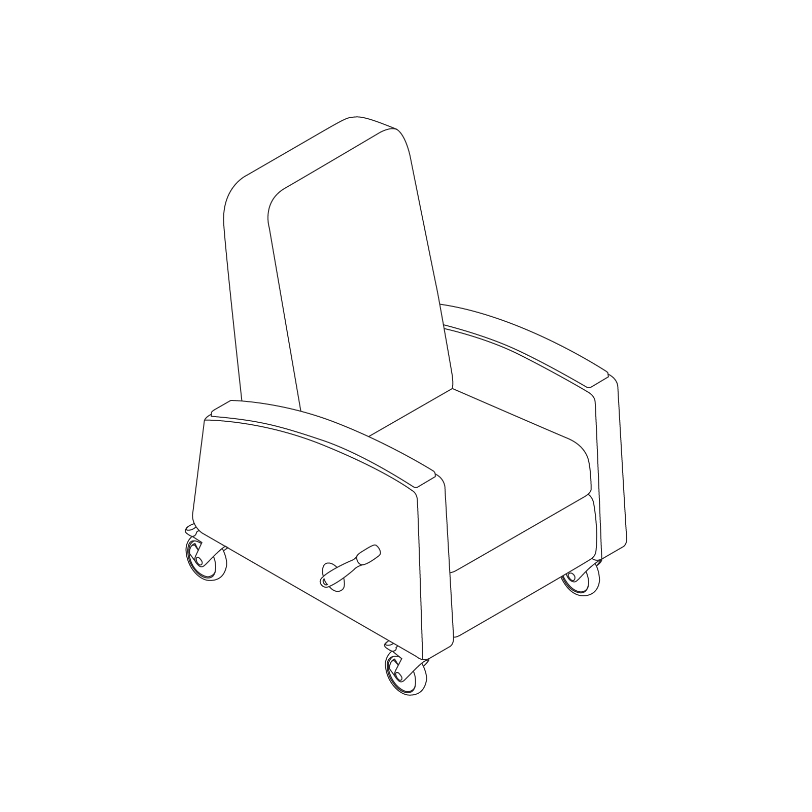 A line drawing - Gemma Recliner–Compact