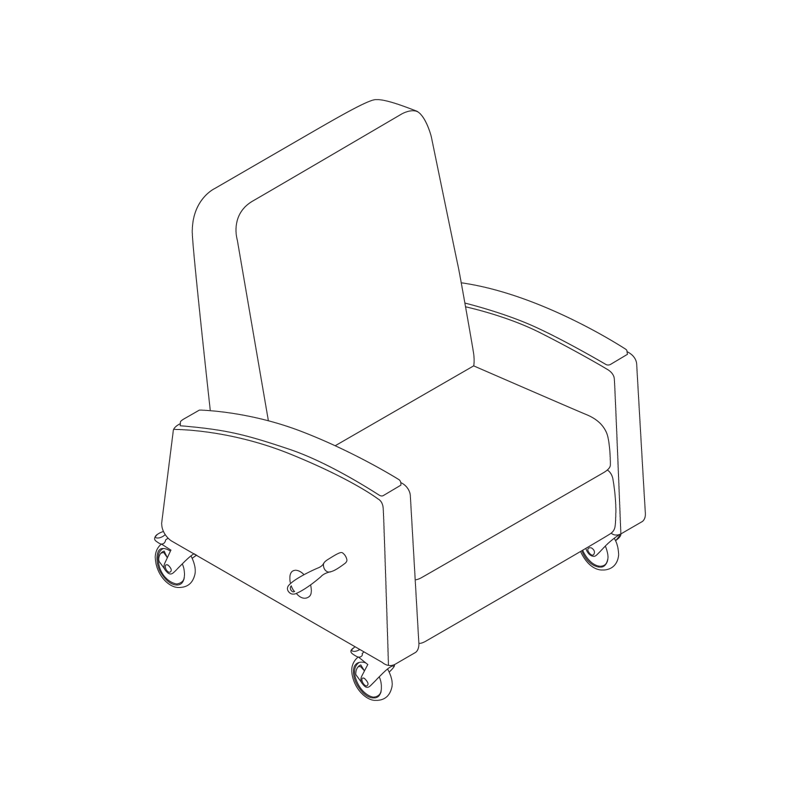 A line drawing - Gemma Recliner–Plus