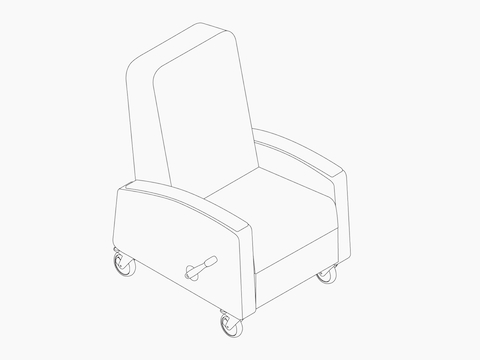 A line drawing of Gemma Recliner.
