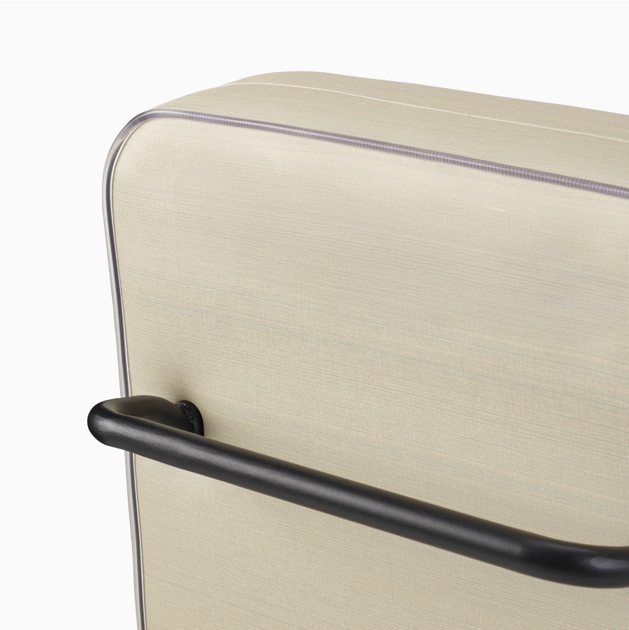 Detailed view of wall-saver edging on Gemma Recliner.
