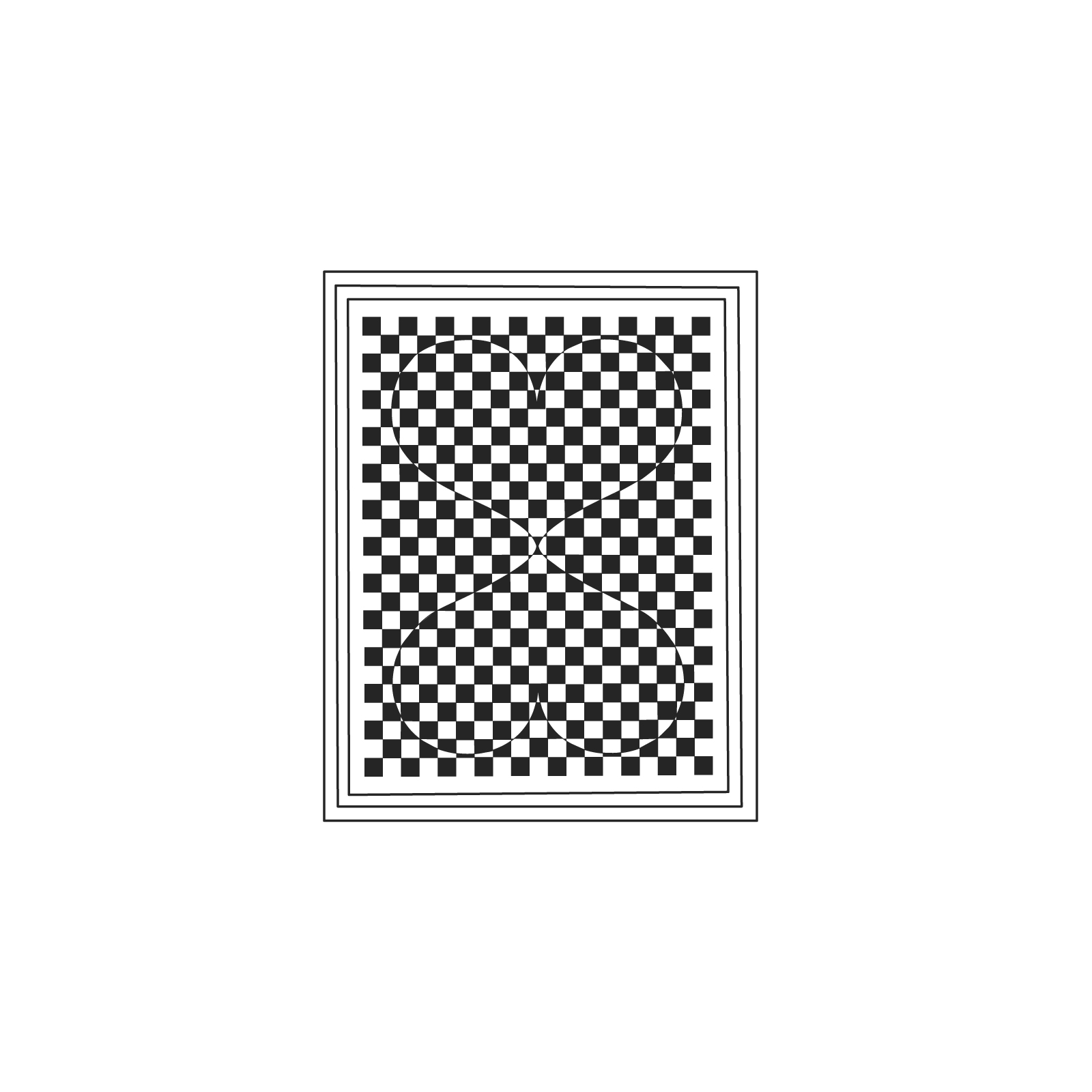 A line drawing - Girard Environmental Enrichment Poster–Double Heart