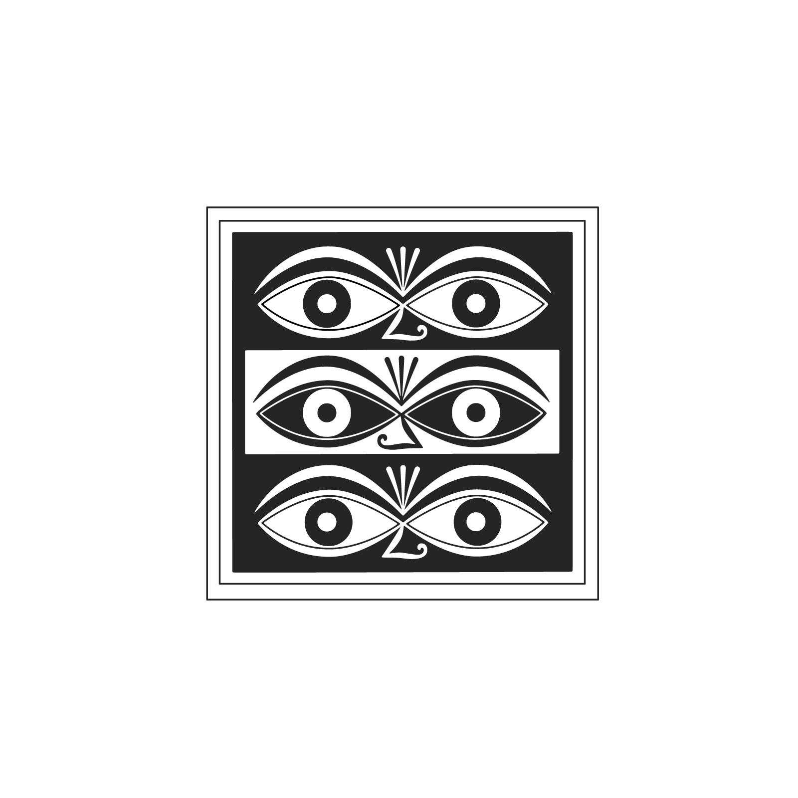 A line drawing - Girard Environmental Enrichment Poster–Eyes