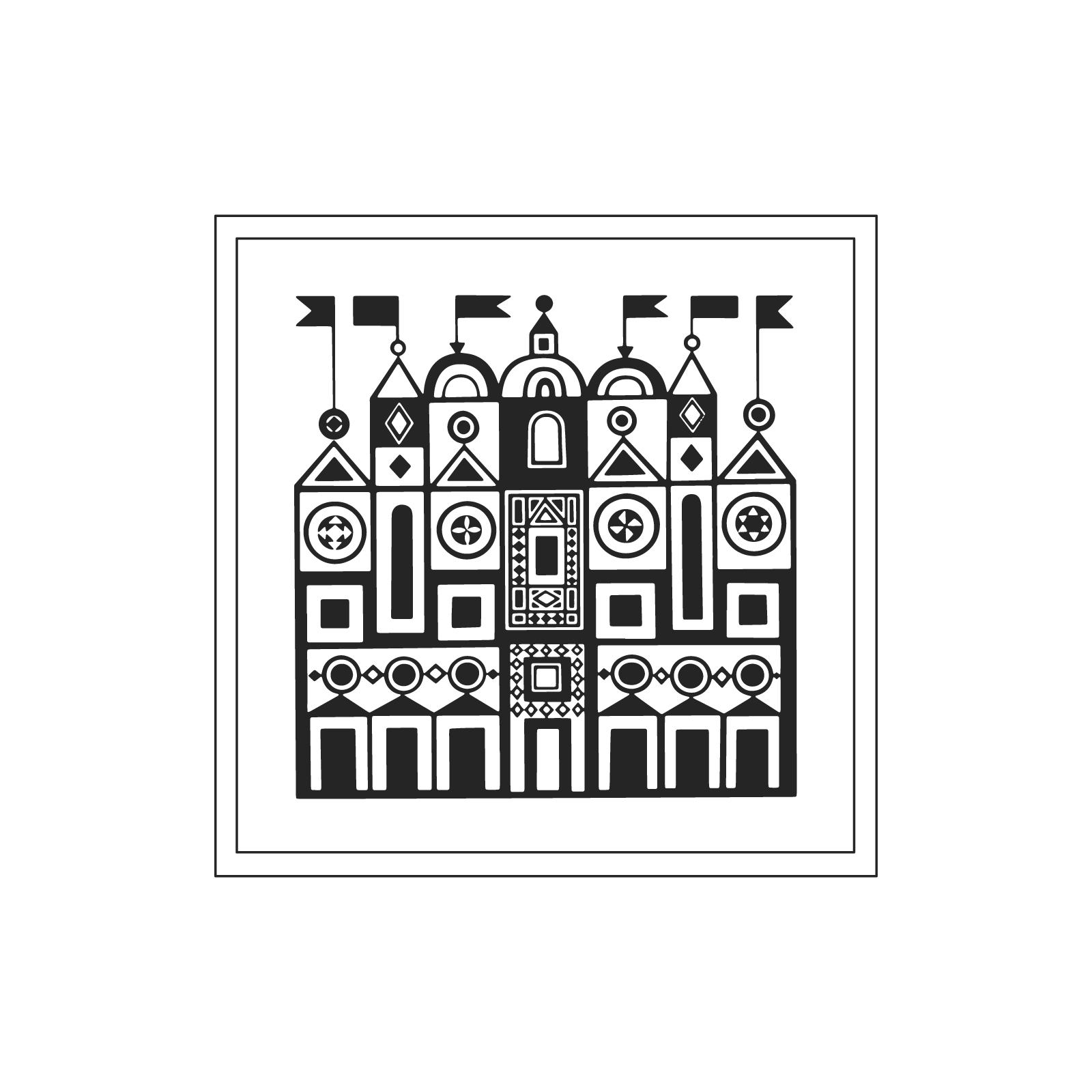 A line drawing - Girard Environmental Enrichment Poster–Palace