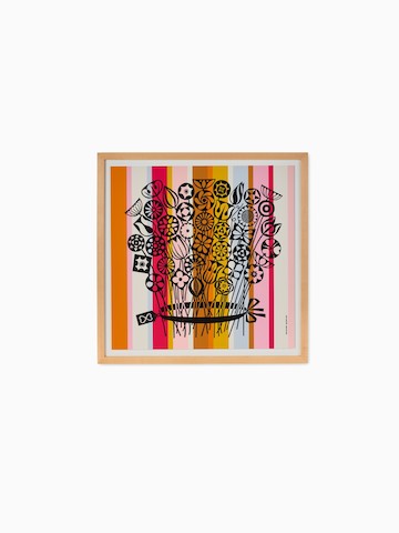 Girard Environmental Enrichment Poster, Bouquet - black and white flowers with colorful overlay. Select to go to the Girard Environmental Enrichment Posters product page.