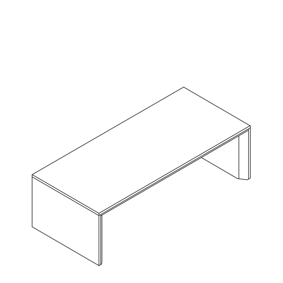 A line drawing - Headway Communal Table–Seated Height