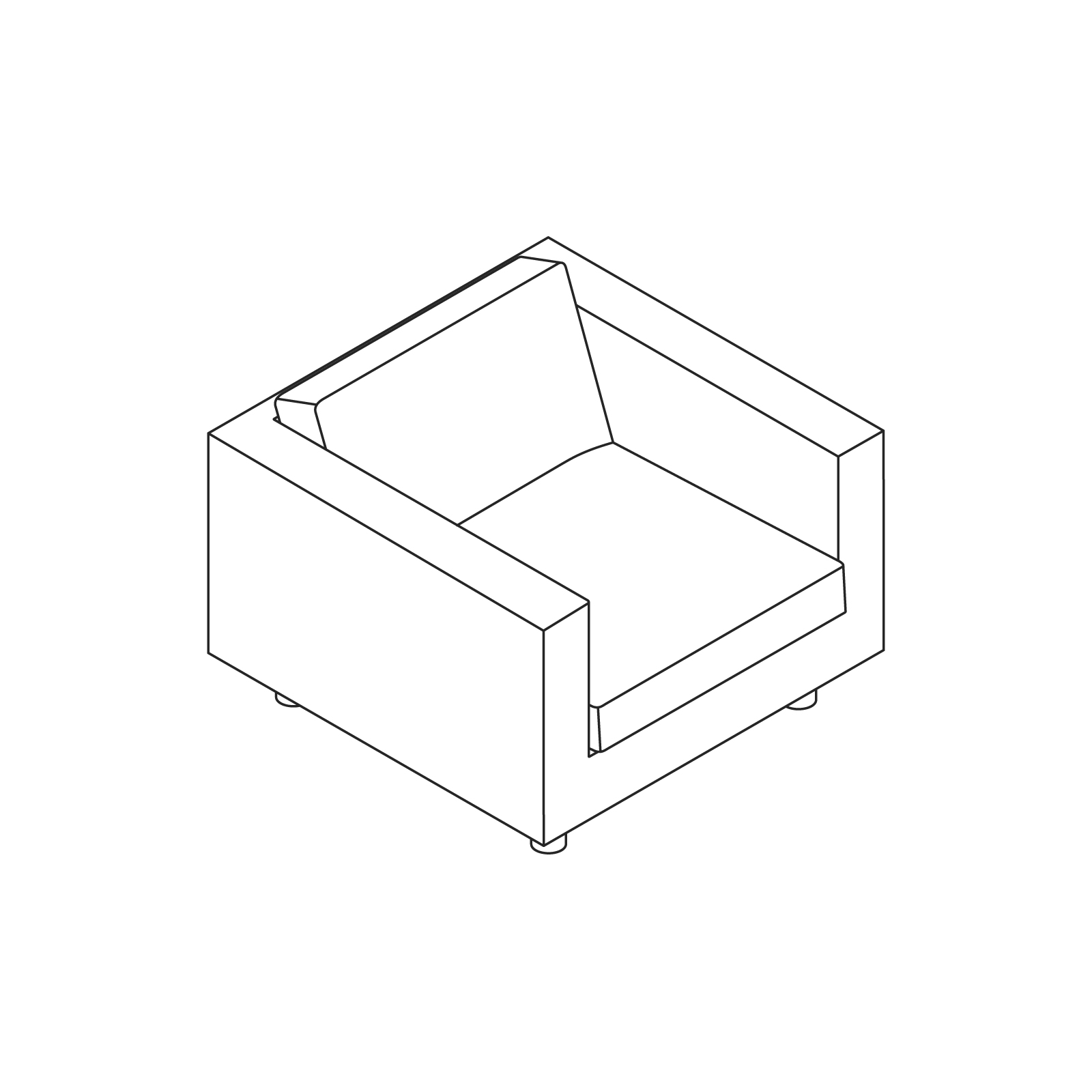 A line drawing - Lispenard Armchair