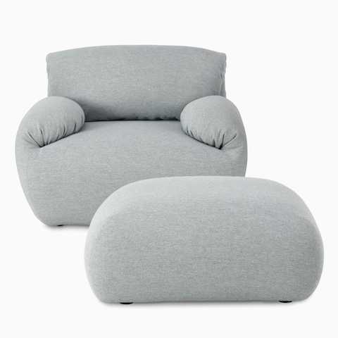 A Luva Modular Sofa armchair and ottoman.