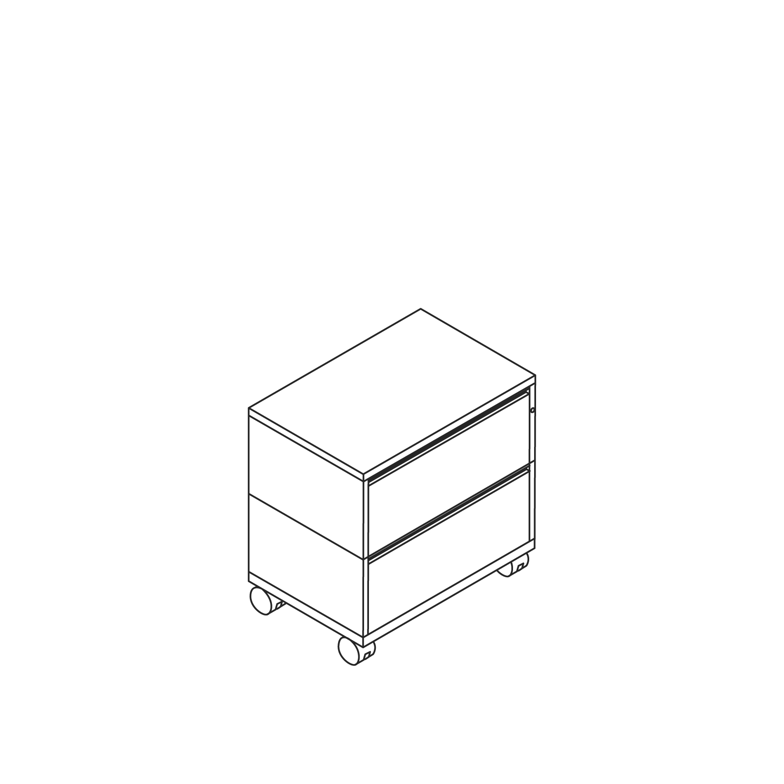 A line drawing - Meridian Lateral File–Mobile