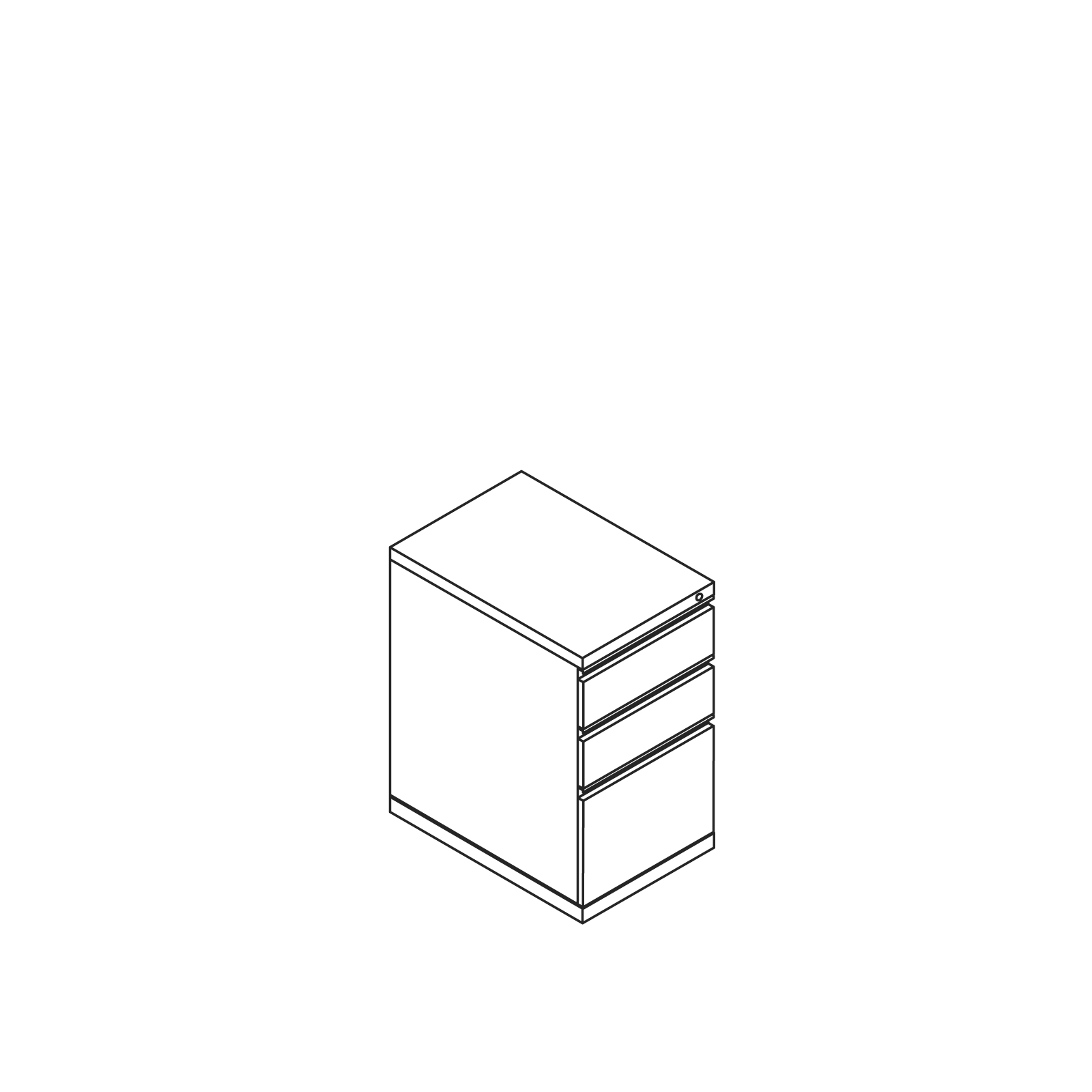 A line drawing - Meridian Pedestal–Freestanding
