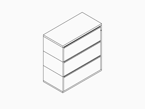 A line drawing of Meridian Storage.