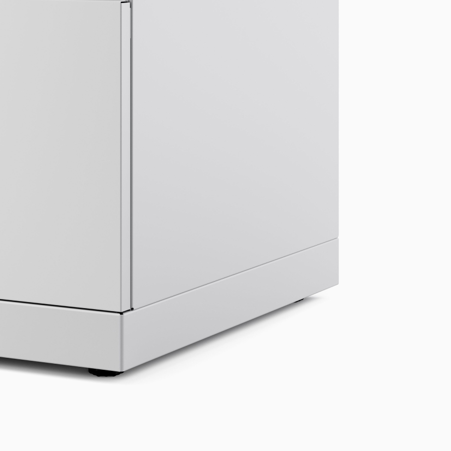 Close up image of a Meridian Storage lateral file with a standard base.