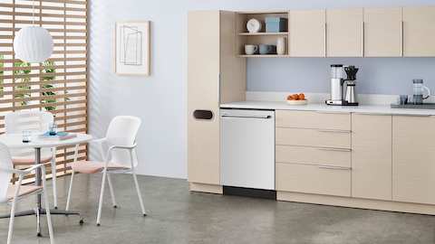 Mora System casework in a healthcare break area.