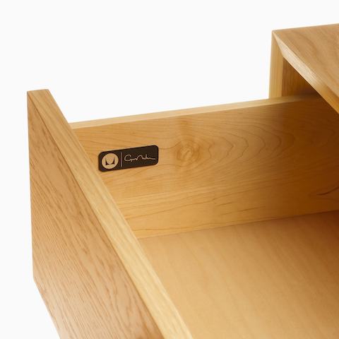 Nelson Basic Cabinet Series inside drawer George Nelson signature emblem.