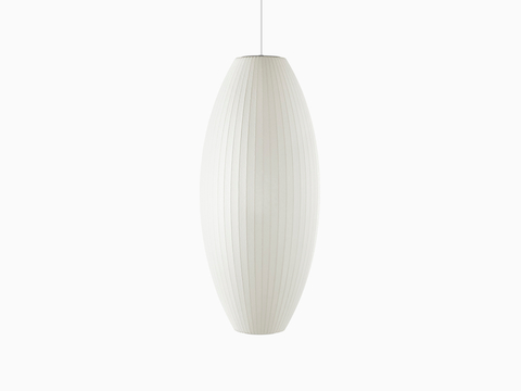 A medium Nelson Cigar Bubble Pendant hanging lamp.