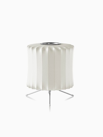 A white table lamp.