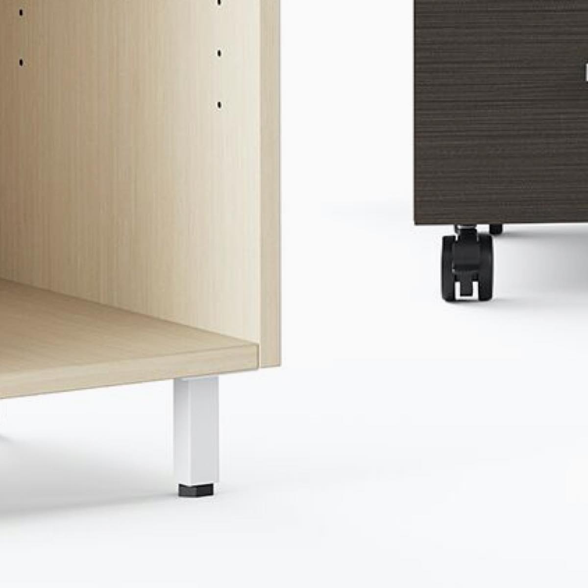 A close-up view of two Nemschoff Bedside Cabinets.