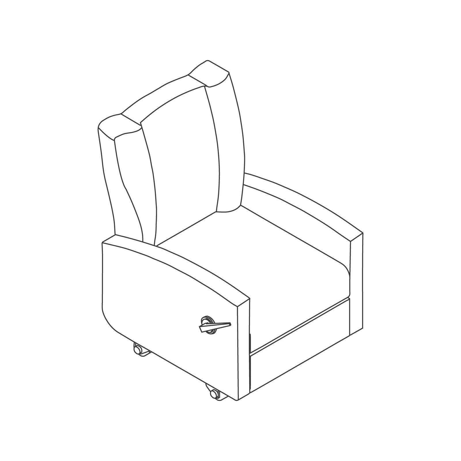 A line drawing - Nemschoff Culla Reclining Glider