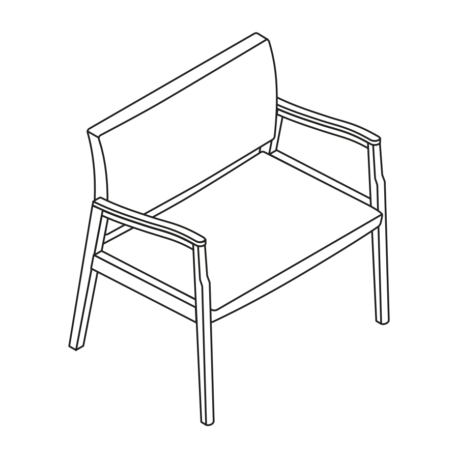 A line drawing - Nemschoff Monarch Plus Chair