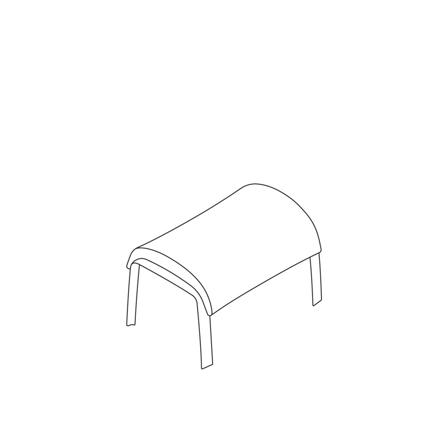 A line drawing - Nemschoff Nala Ottoman