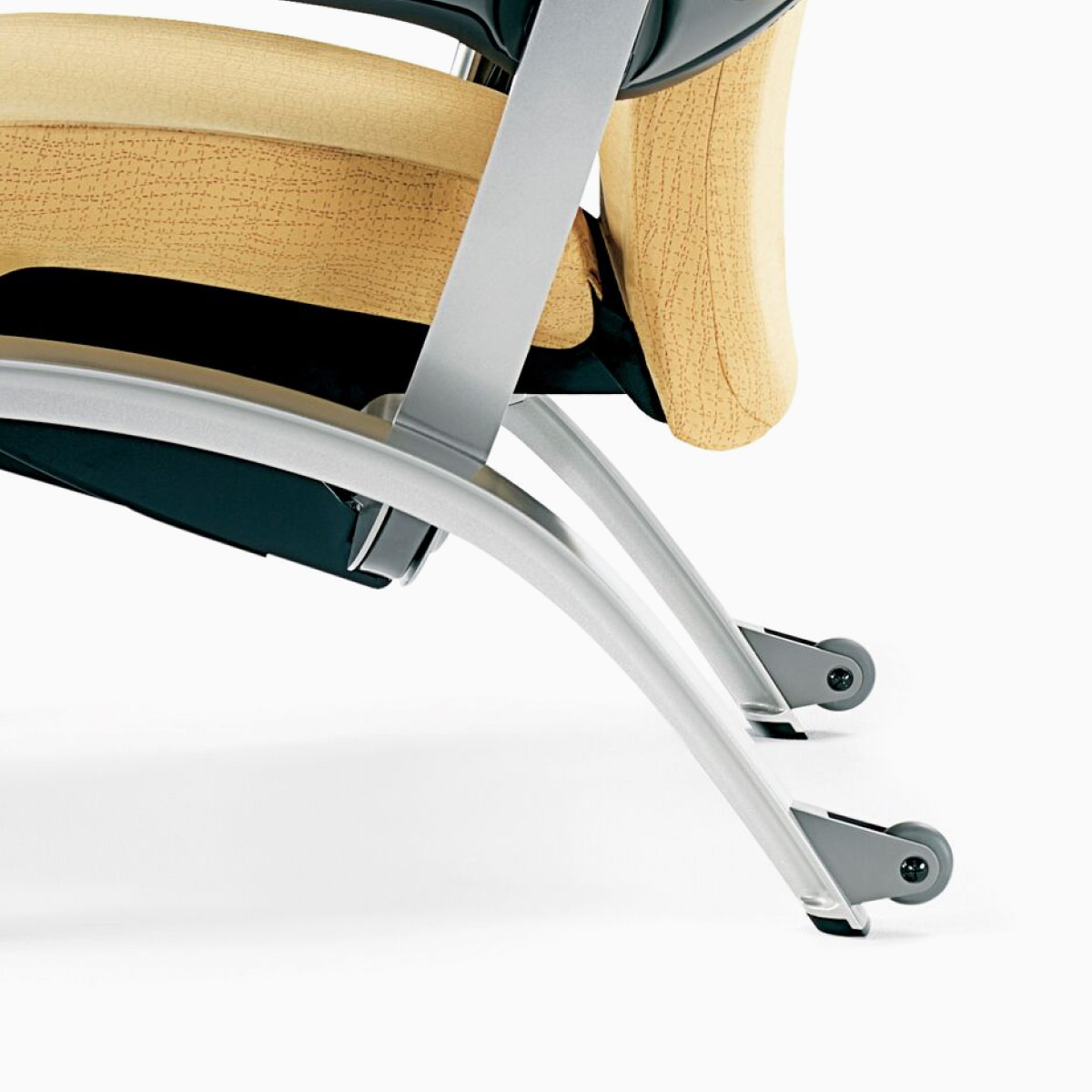 Detail of the frame on a Nemschoff Nala Patient Chair.