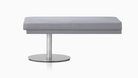 Front view of Palisade Multiple Seating bench in gray textile.
