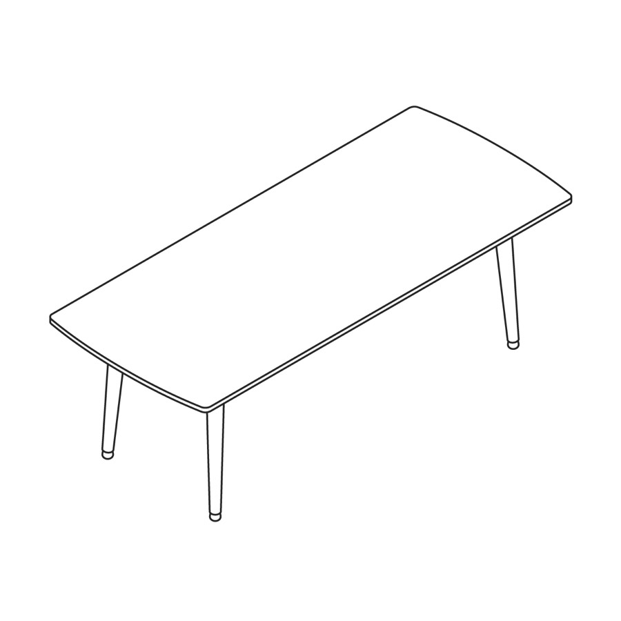 A line drawing - Nemschoff Palisade Coffee Table–Rectangular