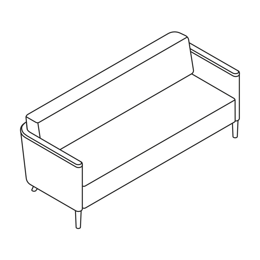 A line drawing - Nemschoff Palisade Flop Sofa