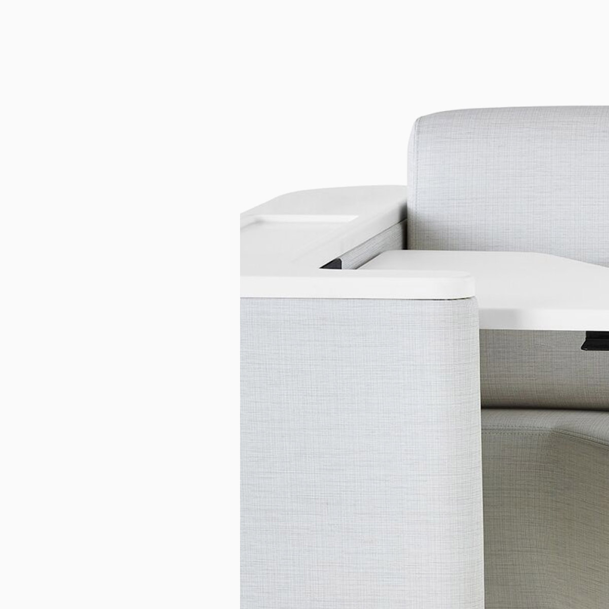 Detail of the replaceable components on a Nemschoff Palisade Flop Sofa.