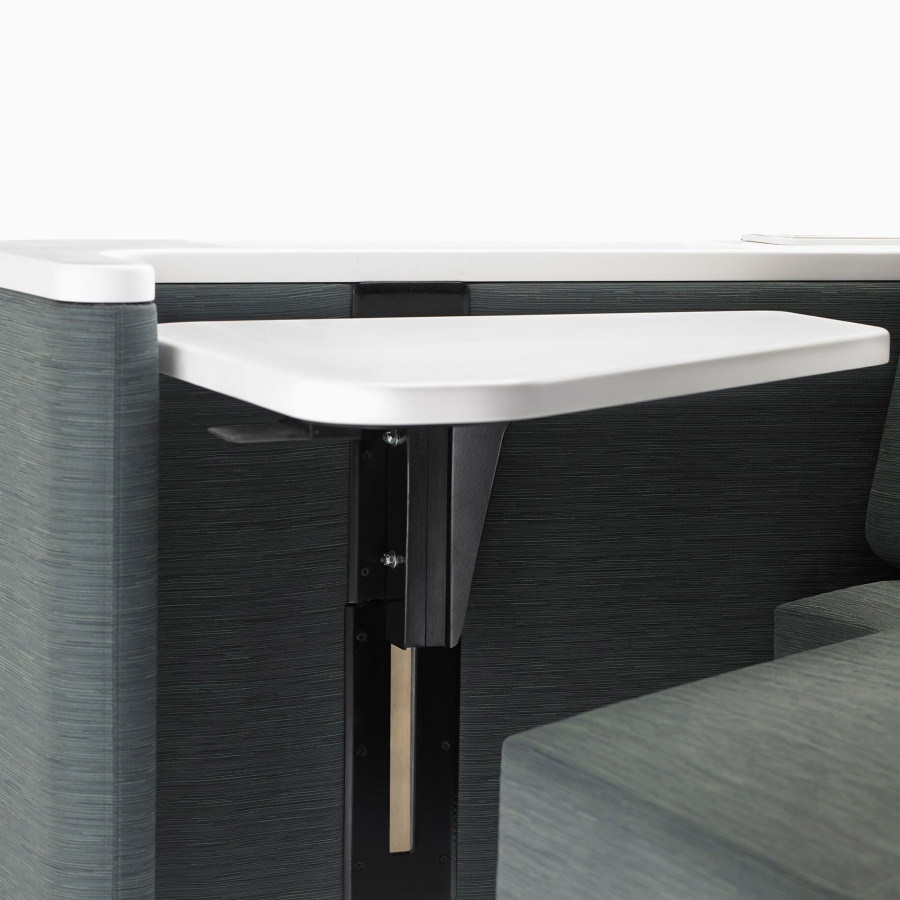 Detail of the height-adjustable surface on a Nemschoff Palisade Flop Sofa.