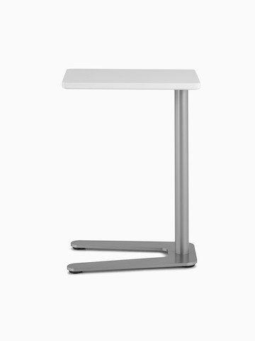 Side view of Palisade Lounge Mobile Table on white sweep.